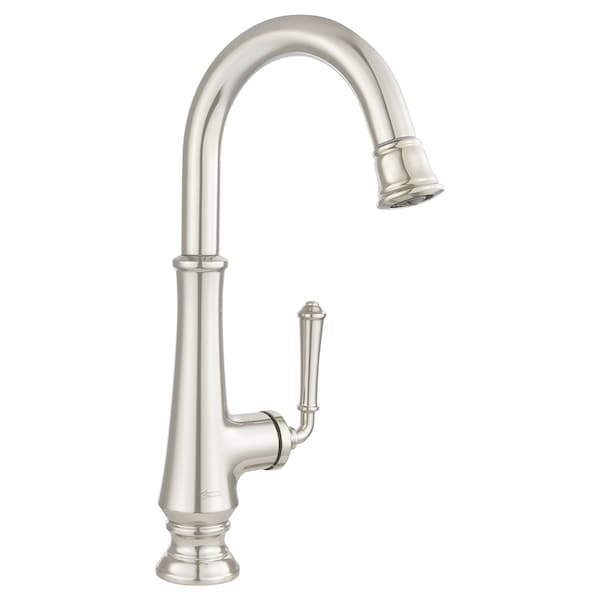 Delancey 1-Handle Pull-Down Bar Faucet, Polished Nickel